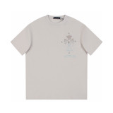 超話題! クロムハーツ 激安偽物 2025夏新作CHクロスカラードリル半袖Tシャツ