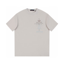 超話題! クロムハーツ 激安偽物 2025夏新作CHクロスカラードリル半袖Tシャツ