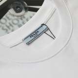 新作 プラダ  n級品 ファーロゴカジュアル丸首半袖Tシャツ
