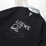 追跡付 ロエベ 激安偽物 シック白黒刺繍ロゴカジュアルラウンドネック半袖Tシャツ