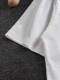 累積売上総額第１位！ロエベ 激安通販 25 ssコーナーアルファベット花卉立体刺繍アルファベット刺繍ロゴの丸首半袖