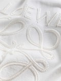 累積売上総額第１位！ロエベ 激安通販 25 ssコーナーアルファベット花卉立体刺繍アルファベット刺繍ロゴの丸首半袖