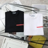 追跡付 プラダ スーパーコピー ファーロゴカジュアル丸首半袖Tシャツ
