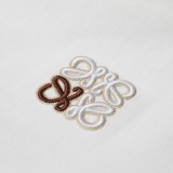 新作 ロエベ コピーおすすめ ゴーストロゴ刺繍カジュアル丸首半袖Tシャツ
