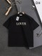 使い勝手良し ロエベ  偽物通販 25 ssコーナーアルファベット花卉立体刺繍アルファベット刺繍ロゴの丸首半袖