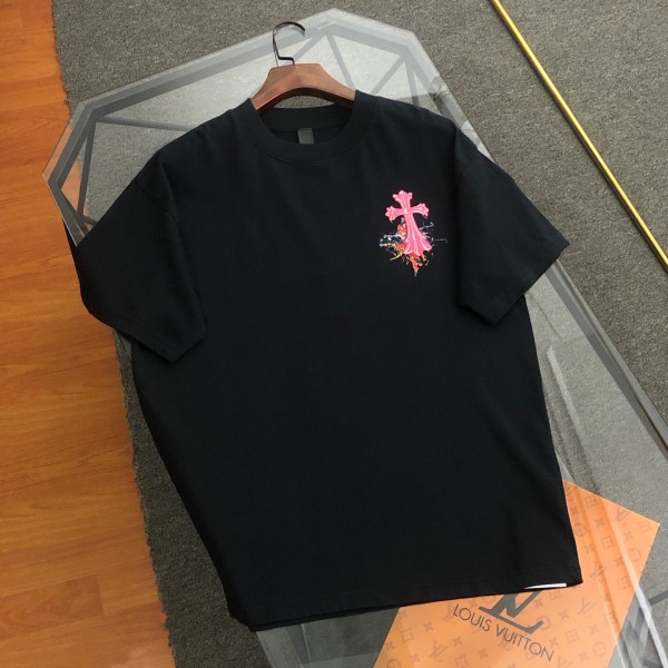 大人気 クロムハーツ コピー 2025新作刺繍グラフィティプリント半袖Tシャツ