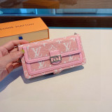 入手困難 ルイヴィトン n級品 LV刺繍携帯バッグ