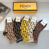 超奇跡の入荷☆ フェンディ 激安通販 アルファベットダブルFクラシック中筒靴下