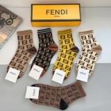 超奇跡の入荷☆ フェンディ 激安通販 アルファベットダブルFクラシック中筒靴下