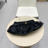 入手困難 ルイヴィトン スーパーコピー 春夏オーガンザ大リボン麦わら帽子サンバイザー女性折り畳みリボン優雅な旅リゾート漁師帽