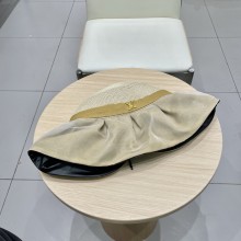 高品質 ルイヴィトン 激安偽物 春夏オーガンザ大リボン麦わら帽子サンバイザー女性折り畳みリボン優雅な旅リゾート漁師帽