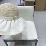 一目惚れ♪ ルイヴィトン コピー 春夏オーガンザ大リボン麦わら帽子サンバイザー女性折り畳みリボン優雅な旅リゾート漁師帽