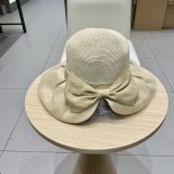 超話題! ルイヴィトン n級品 春夏オーガンザ大リボン麦わら帽子サンバイザー女性折り畳みリボン優雅な旅リゾート漁師帽
