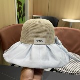超奇跡の入荷☆ フェンディ 偽物通販  の顔を隠す黒ピーマン日焼け止め大沿漁師帽