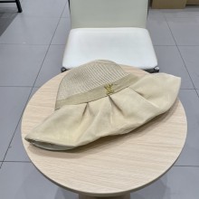 超話題! ルイヴィトン n級品 春夏オーガンザ大リボン麦わら帽子サンバイザー女性折り畳みリボン優雅な旅リゾート漁師帽