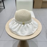 一目惚れ♪ ルイヴィトン コピー 春夏オーガンザ大リボン麦わら帽子サンバイザー女性折り畳みリボン優雅な旅リゾート漁師帽