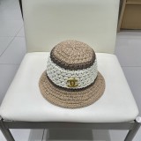 入手困難 シャネル n級品 Chanelサンバイザー麦わら帽子子供夏の草編み透かし鉢帽