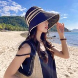 追跡付 セリーヌ 激安通販 の夏の新型空頂漁師帽日焼け止め屋外での折りたたみ式日除け帽子女性百合太陽帽子