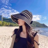 追跡付 セリーヌ 激安通販 の夏の新型空頂漁師帽日焼け止め屋外での折りたたみ式日除け帽子女性百合太陽帽子