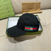 超話題! NY コピーおすすめ NY&Gucci（グッチ）の最新コラボモデルオリジナル野球帽
