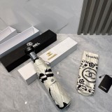 ★超人気 シャネル コピーおすすめ Chanel リボン夏の新作全自動折りたたみ晴雨傘