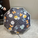 入手困難 シャネル 激安偽物 Chanel バラの花の柄の三つ折り自動折りたたみ晴雨傘
