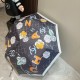 入手困難 シャネル 激安偽物 Chanel バラの花の柄の三つ折り自動折りたたみ晴雨傘
