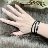 大人気 ルイヴィトン 偽物通販 LV牛革手縄ブレスレット