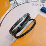 大人気 ルイヴィトン 偽物通販 LV牛革手縄ブレスレット