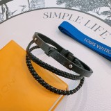 大人気 ルイヴィトン 偽物通販 LV牛革手縄ブレスレット