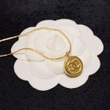 使い勝手良し シャネル 激安通販 ダブルCアルファベットの最新ファッション金豆ペンダント2種類の着用効果ネックレス