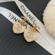 ★超人気 シャネル コピー Chanel のホワイトクリスタルアルファベットハートドリルアルファベットピアスアクセサリー