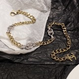 日本未入荷 シャネル n級品 Chanelのライトラメ2色ラインストーンアクセサリーchockerネックレス
