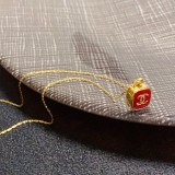 超奇跡の入荷☆ シャネル 激安通販 ChanelのダブルCニューイヤーレッド正方形ネックレス