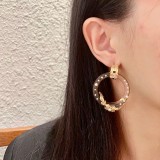 【限定】シャネル コピー の透明水晶真珠茶花星文字組み合わせイヤリング