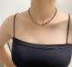 日本未入荷 シャネル 激安偽物 ChanelアルファベットダブルC高級突起天然黒胆石ネックレス