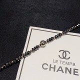 日本未入荷 シャネル 激安偽物 ChanelアルファベットダブルC高級突起天然黒胆石ネックレス