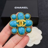 入手困難 シャネル 偽物通販 Chanelの中古海藍宝シャネルブローチ