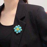 入手困難 シャネル 偽物通販 Chanelの中古海藍宝シャネルブローチ