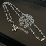 一目惚れ♪ クロムハーツ 偽物通販 白ドリル十字花ネックレス