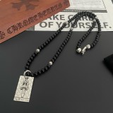 使い勝手良し クロムハーツ 激安通販 古典復古黒瑪瑙多元素ネックレス
