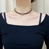入手困難 ディオール コピー Dior のアルファベットの最新レザーネックレス