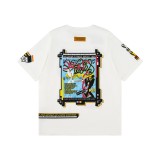 高品質 ルイヴィトン 激安通販 LVバンドミュージシャンスプレープリント半袖Tシャツ