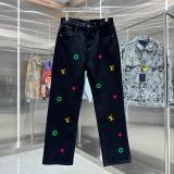 【話題商品！】ルイヴィトン スーパーコピー LVカラーアルファベットLOGO圧シリカゲルジーンズ
