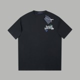 【限定】ルイヴィトン コピー  LV25 SS春先新落書き手描きロゴロゴロゴ半袖