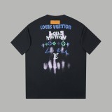 【限定】ルイヴィトン コピー  LV25 SS春先新落書き手描きロゴロゴロゴ半袖