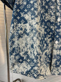 日本未入荷 ルイヴィトン 激安偽物 のLV 25SS春夏オールドフラワーレトロ水洗いデニム半袖シャツコート