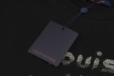稀少 ルイヴィトン n級品 LVビーズ刺繍アルファベット半袖Tシャツ