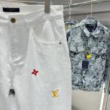 追跡付 ルイヴィトン n級品 LVカラーアルファベットLOGO圧シリカゲルジーンズ