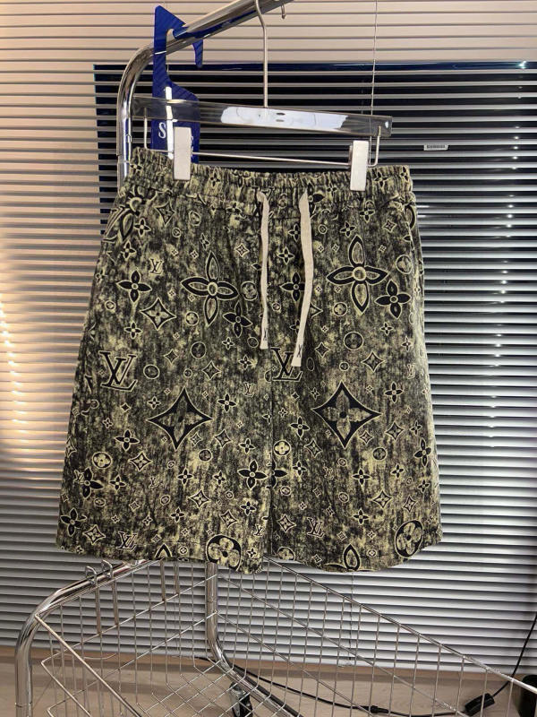 一目惚れ♪  ルイヴィトン 激安偽物 LV25SSレトロなオールドフラワーデニムカジュアルワイド脚引き紐ゆるパンツ